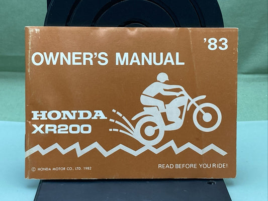 GENUINE HONDA 31446040 XR200 OWNER'S MANUAL '83