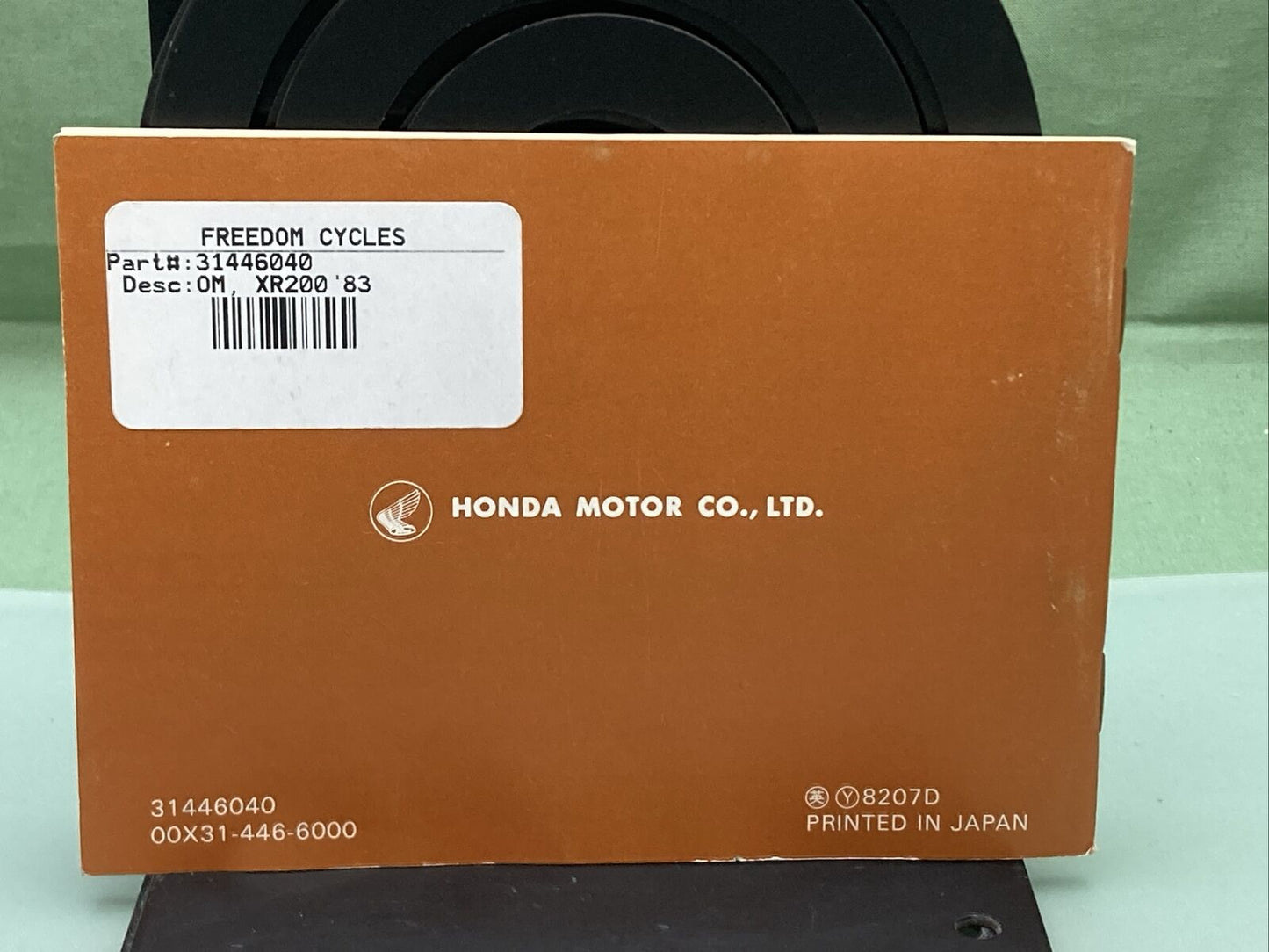 GENUINE HONDA 31446040 XR200 OWNER'S MANUAL '83