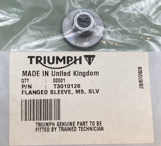 NEW GENUINE TRIUMPH T3010126 Flanged Sleeve, M5, Slv Daytona