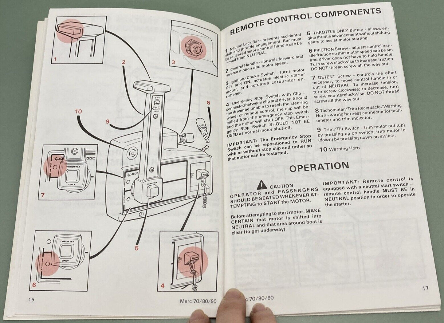 GENUINE MERCURY 90-12428870 OPERATION & MAINTENANCE MANUAL MODEL 70 80 90