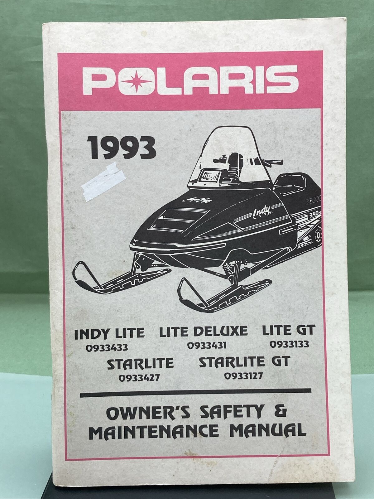 GENUINE POLARIS 9912235 INDY/ STARLITE/ GT OWNER'S SAFETY AND MAINTENANCE MANUAL