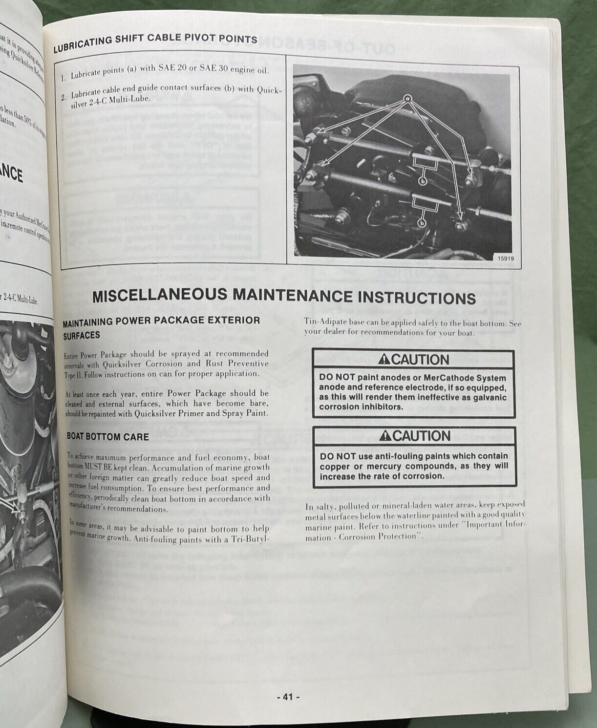 GENUINE MERCURY 90-14442 ALPHA I OPERATION & MAINTENANCE MANUAL 350 454 MAGNUM