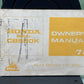 GENUINE HONDA 3137406 CB550K OWNER'S MANUAL '78