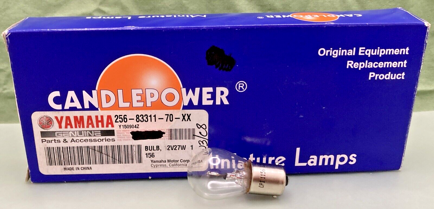 QTY 2 NEW GENUINE YAMAHA CANDLEPOWER 256-83311-70-XX BULB (12V - 27W)