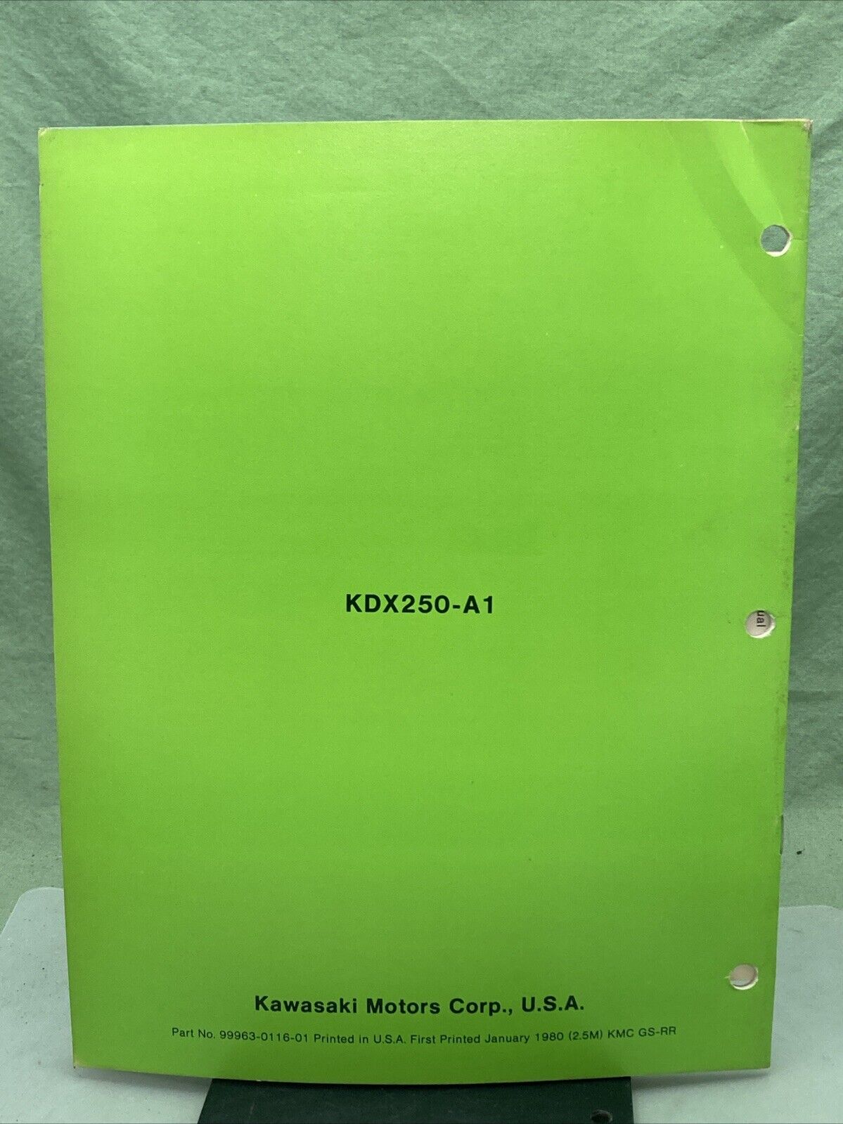 GENUINE KAWASAKI 99963-0116-01 KDX250-A1 MOTORCYCLE ASSY AND PREP MANUAL 1980