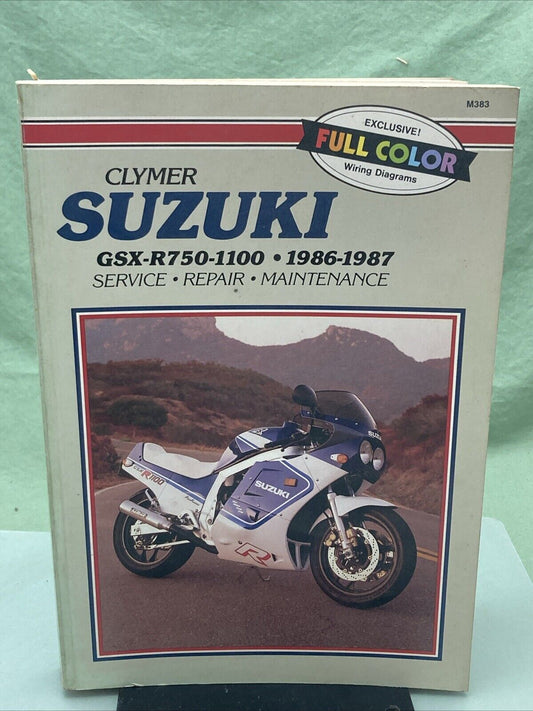 CLYMER M383 GSX-R750-1100 86-87 SERVICE MANUAL SUZUKI