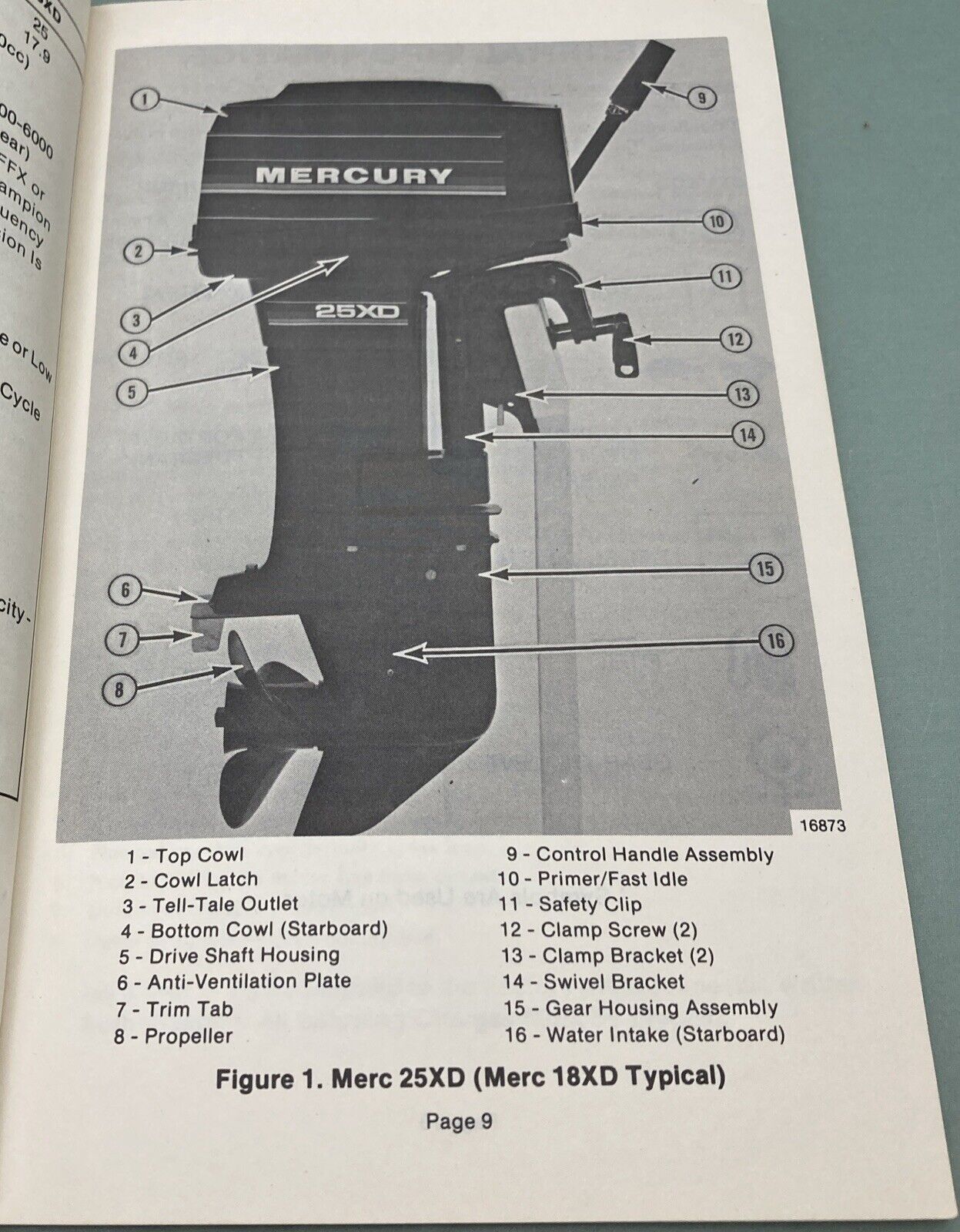 GENUINE MERCURY 90-99917 OPERATION & MAINTENANCE MANUAL MODEL 18 25XD 1983