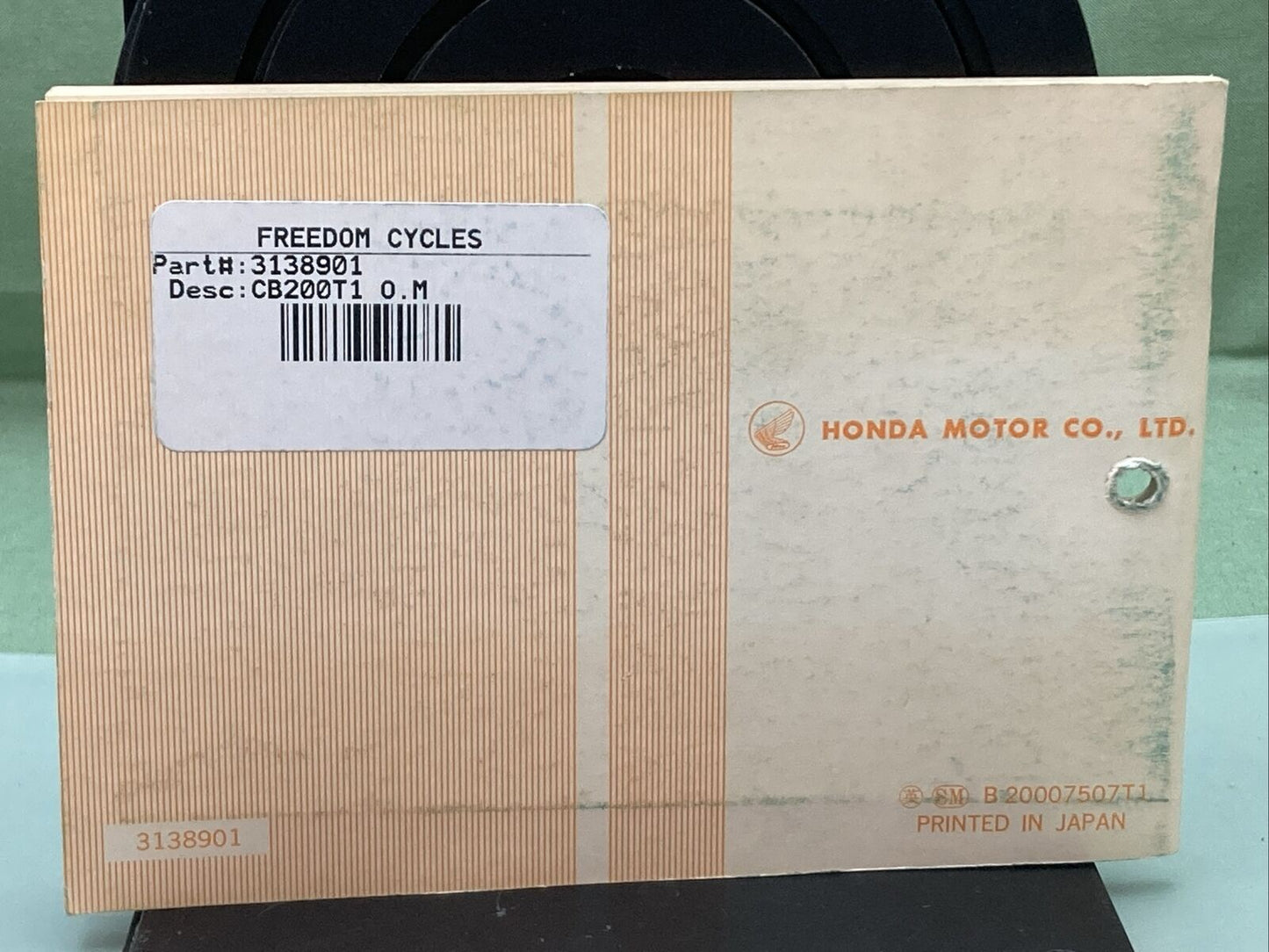 GENUINE HONDA 3138901 CB200T OWNER'S MANUAL '76