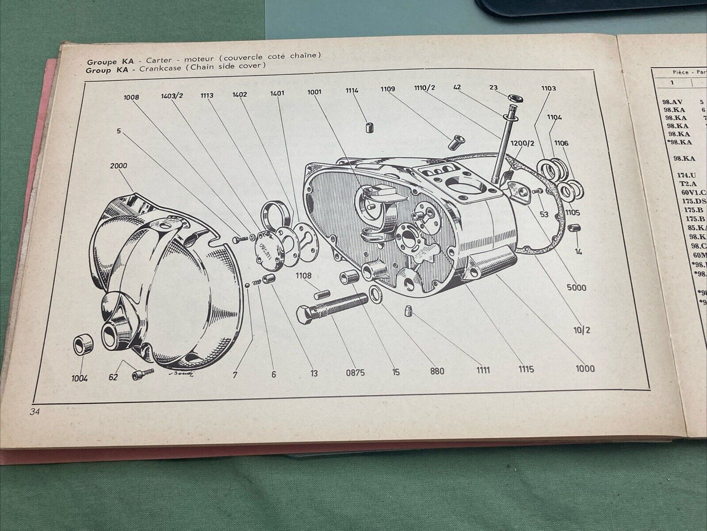 DUCATI 85 TURISMO LIGHTWEIGHT SPARE PARTS CATALOGUE