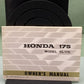 GENUINE HONDA 323132 SL175 OWNER'S MANUAL '73