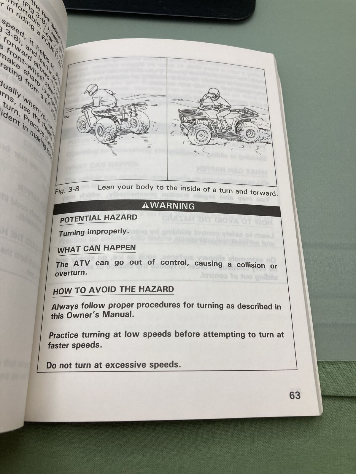 GENUINE HONDA 31HC4630 TRX300/FOURTRAX 300 OWNER'S MANUAL '91