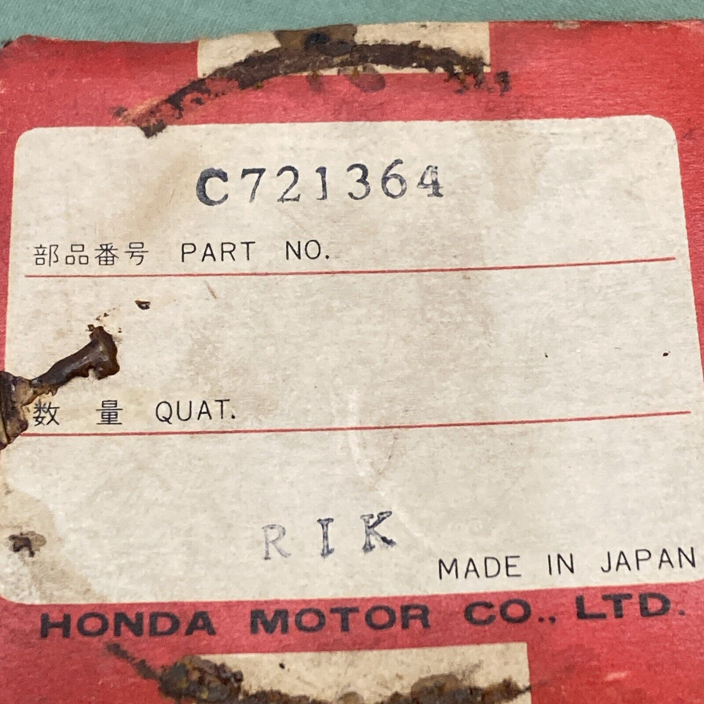 NEW GENUINE HONDA C721364 PISTON RINGS