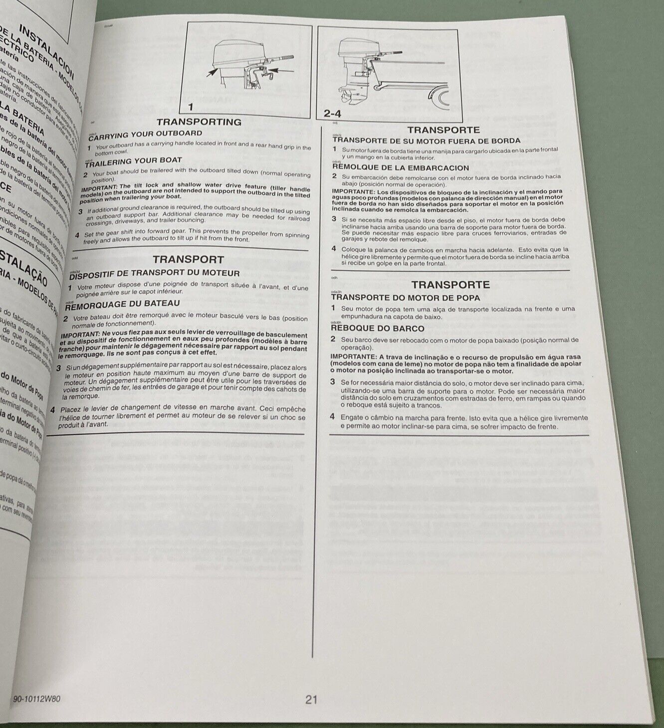 GENUINE MERCURY 90-10112W80 OPERATION & MAINTENANCE MANUAL ENG FREN 20-25 1997