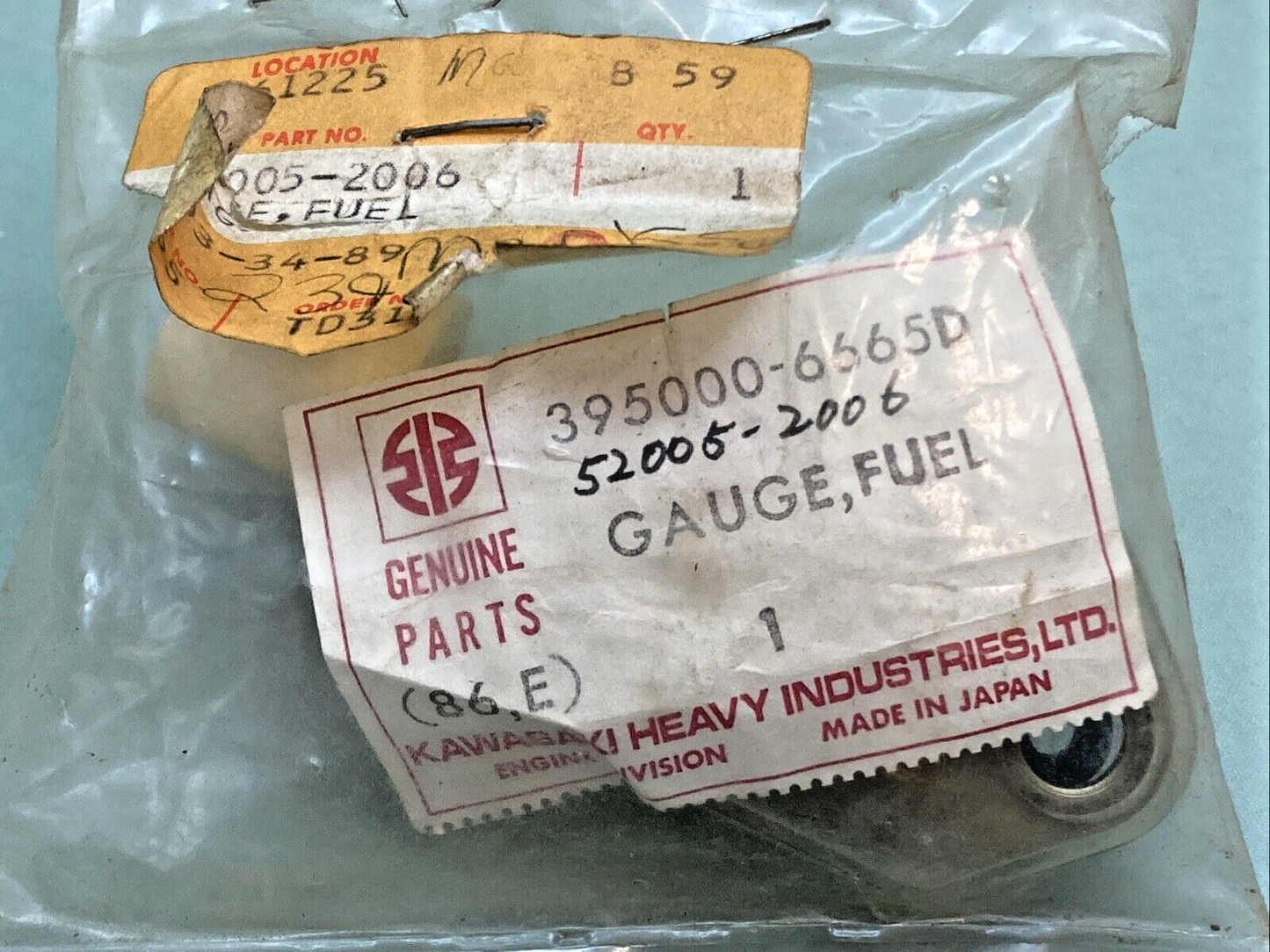 GENUINE KAWASAKI 395000-6665D GUAGE, FUEL