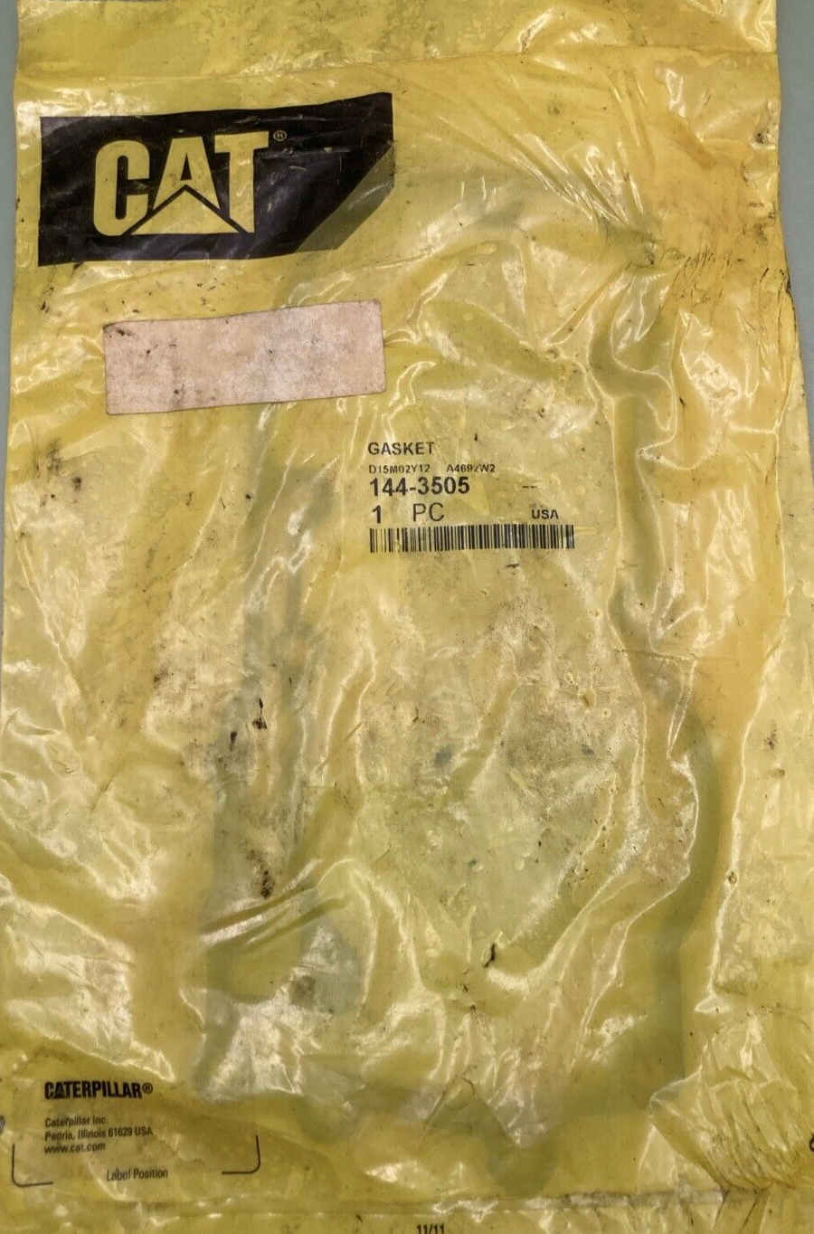 NEW GENUINE CATERPILLAR 1443505 GASKET RECTANGLE