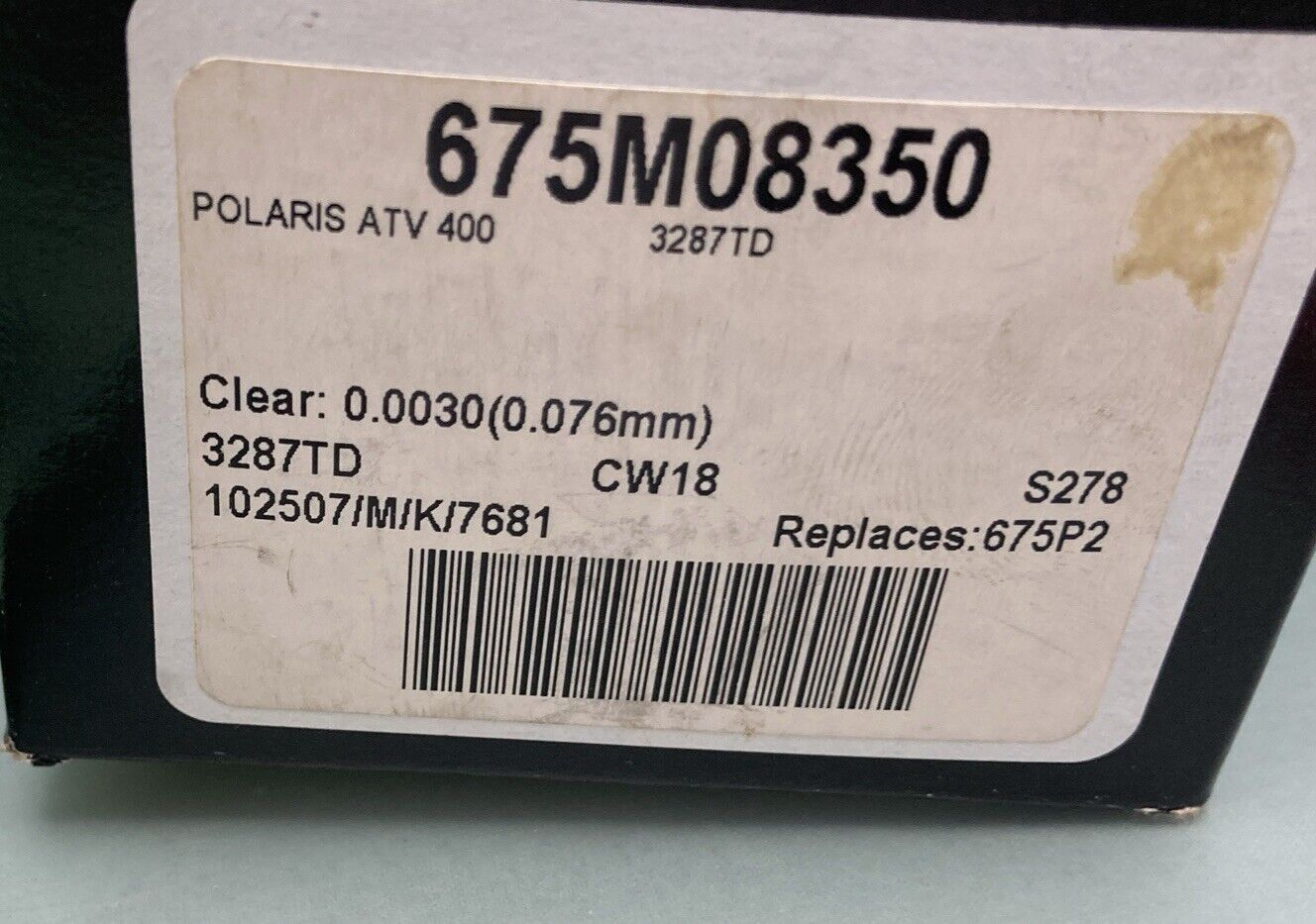NEW WISECO 675M08350 PISTON KITS, POLARIS ATV 400