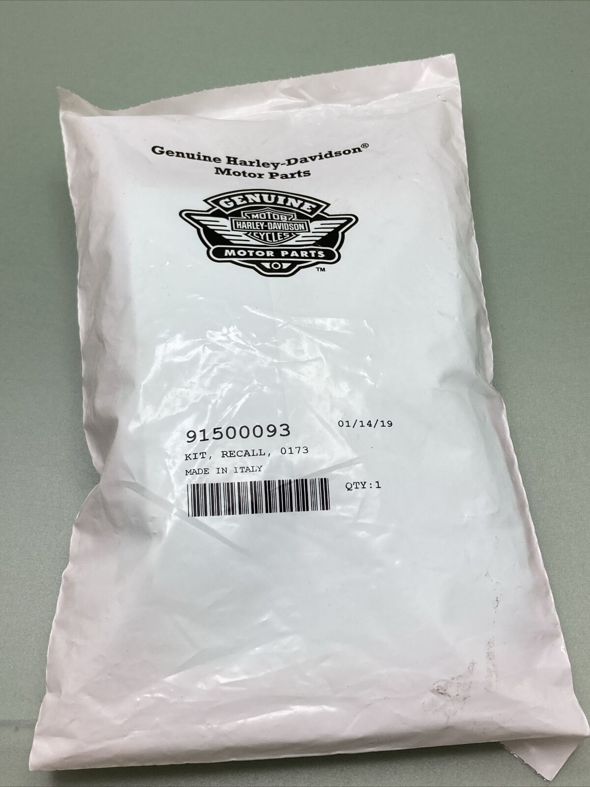 NEW GENUINE HARLEY DAVIDSON 91500093 KIT, RECALL, 0173