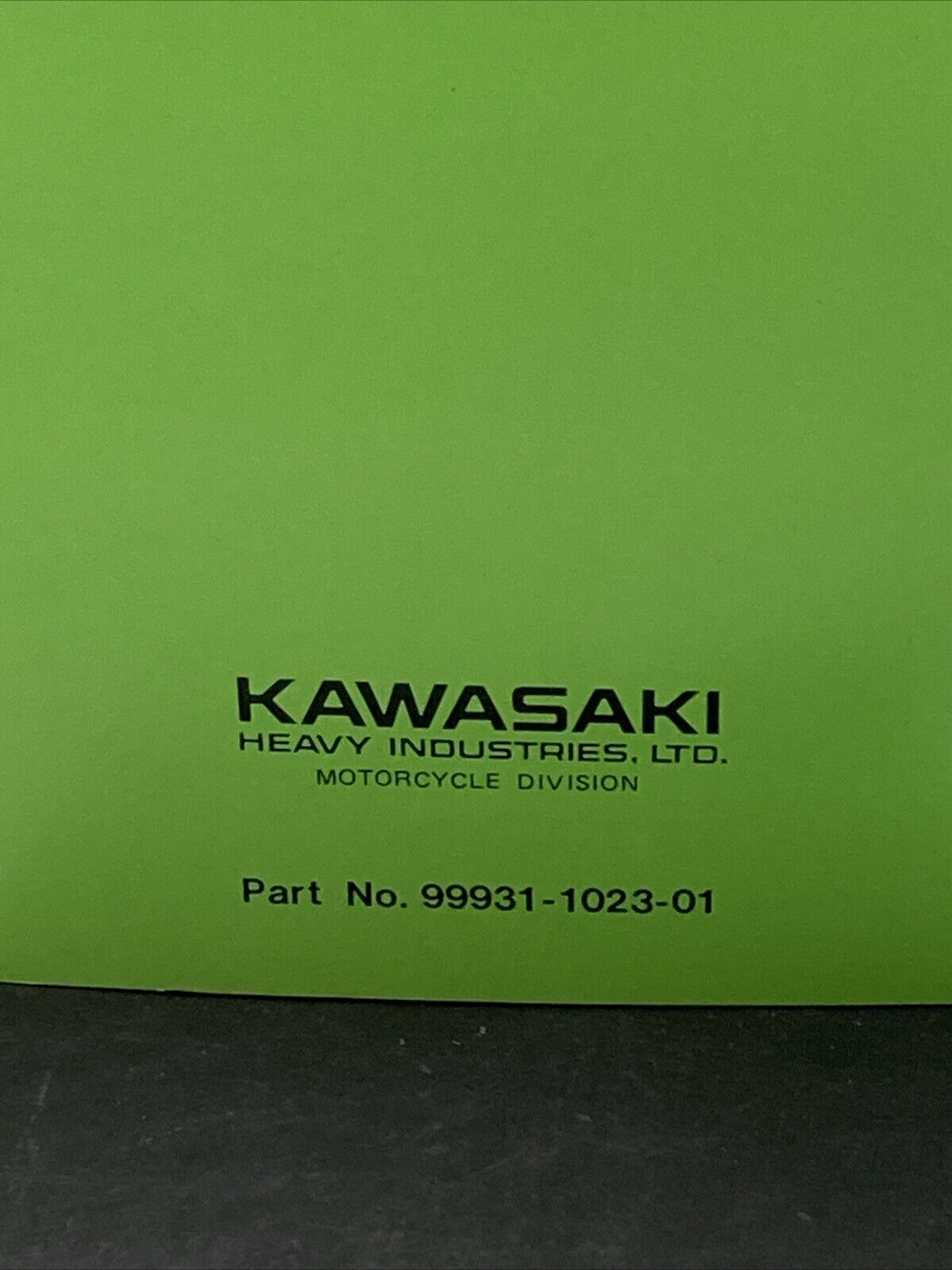 GENUINE KAWASAKI 99931-1023-01 KX80 MOTORCYCLE ASSY AND PREP MANUAL 1978