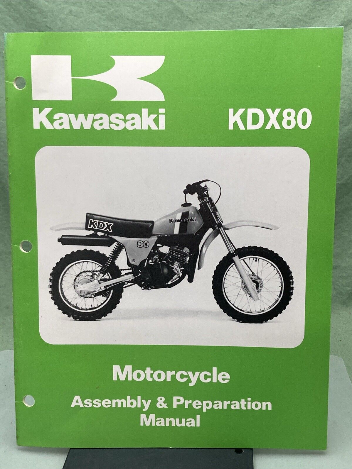 GENUINE KAWASAKI 99931-1055-01 KDX80 MOTORCYCLE ASSY AND PREP MANUAL 1979