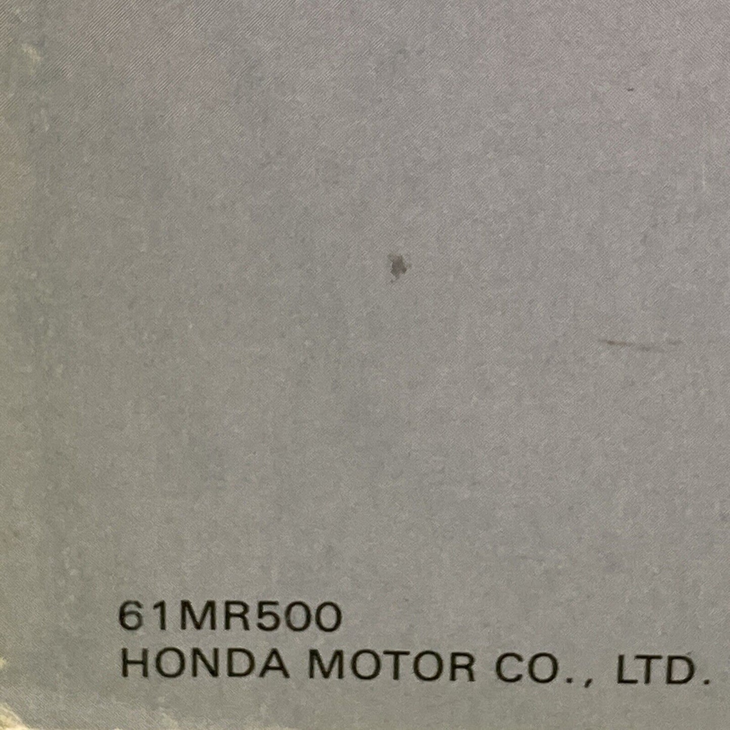 HONDA 61MR500 PC800 PACIFIC COAST SERVICE MANUAL 1989