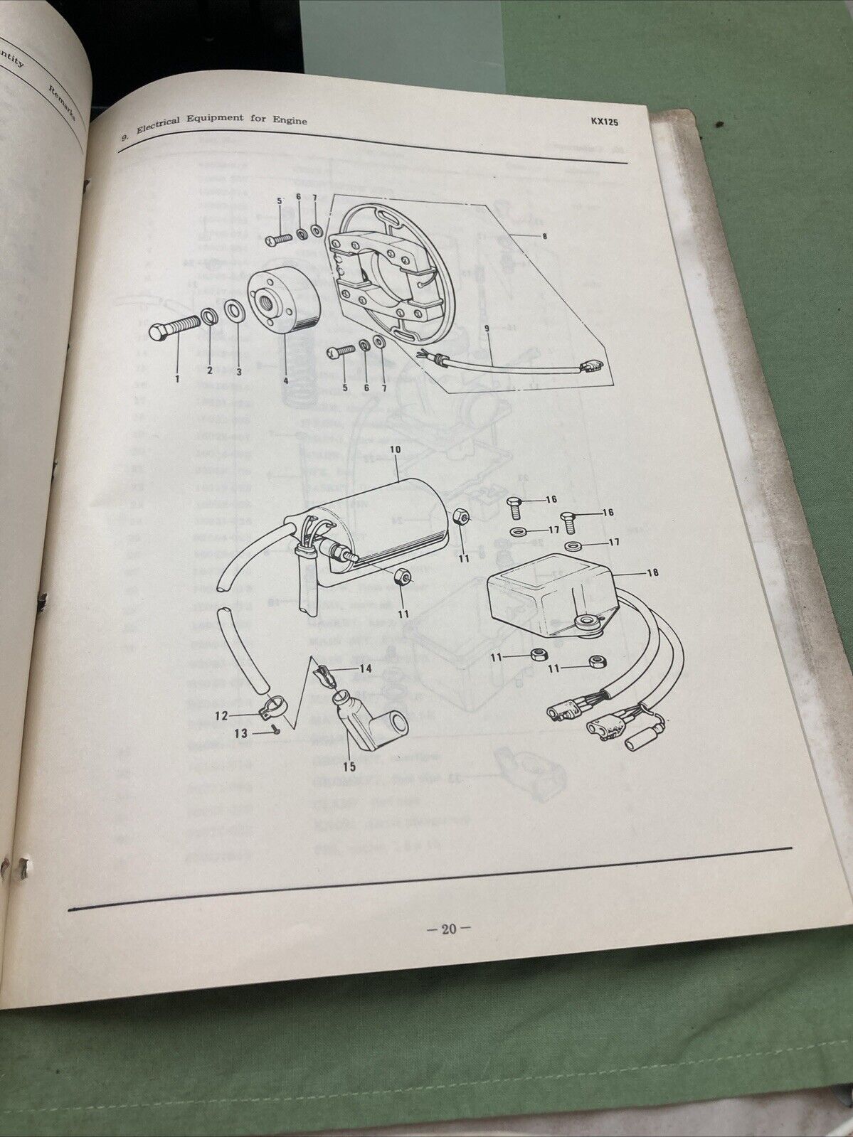 GENUINE KAWASAKI 99997-634 PARTS CATALOG KX 125