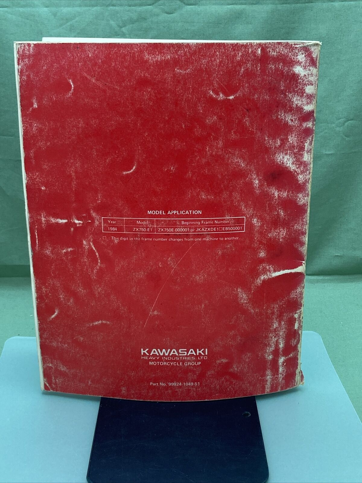 GENUINE KAWASAKI 99924-1049-51 SERVICE MANUAL 750 TURBO