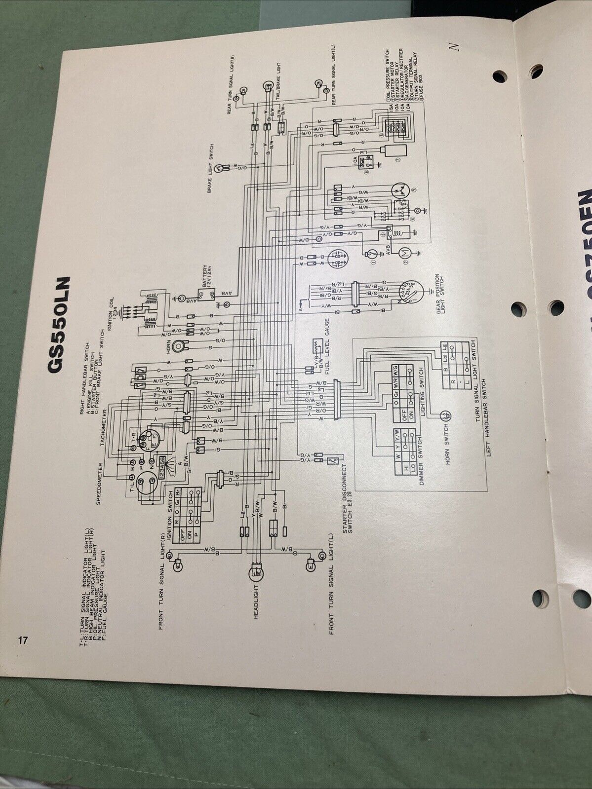 GENUINE SUZUKI 99923-00755 WIRING DIAGRAMS 1979