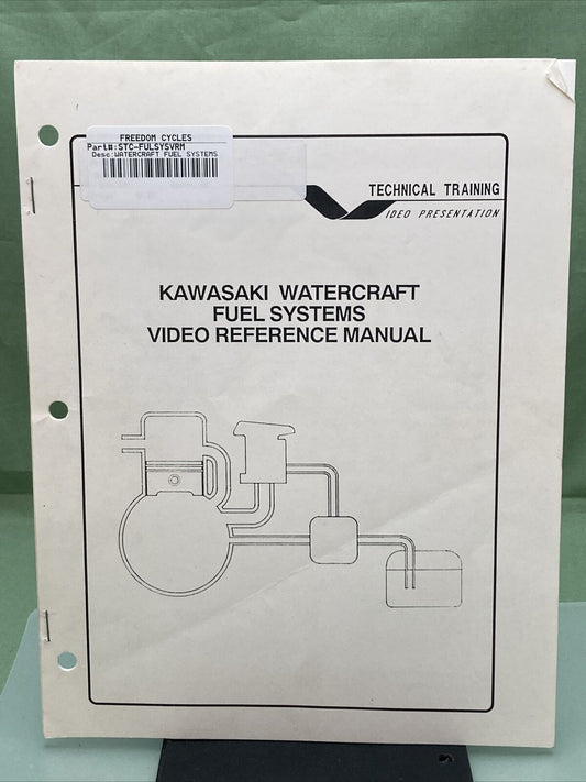 GENUINE KAWASAKI STC-FULSYSVRM89 WATERCRAFT FUEL SYSTEMS VIDEO REFERENCE MANUAL