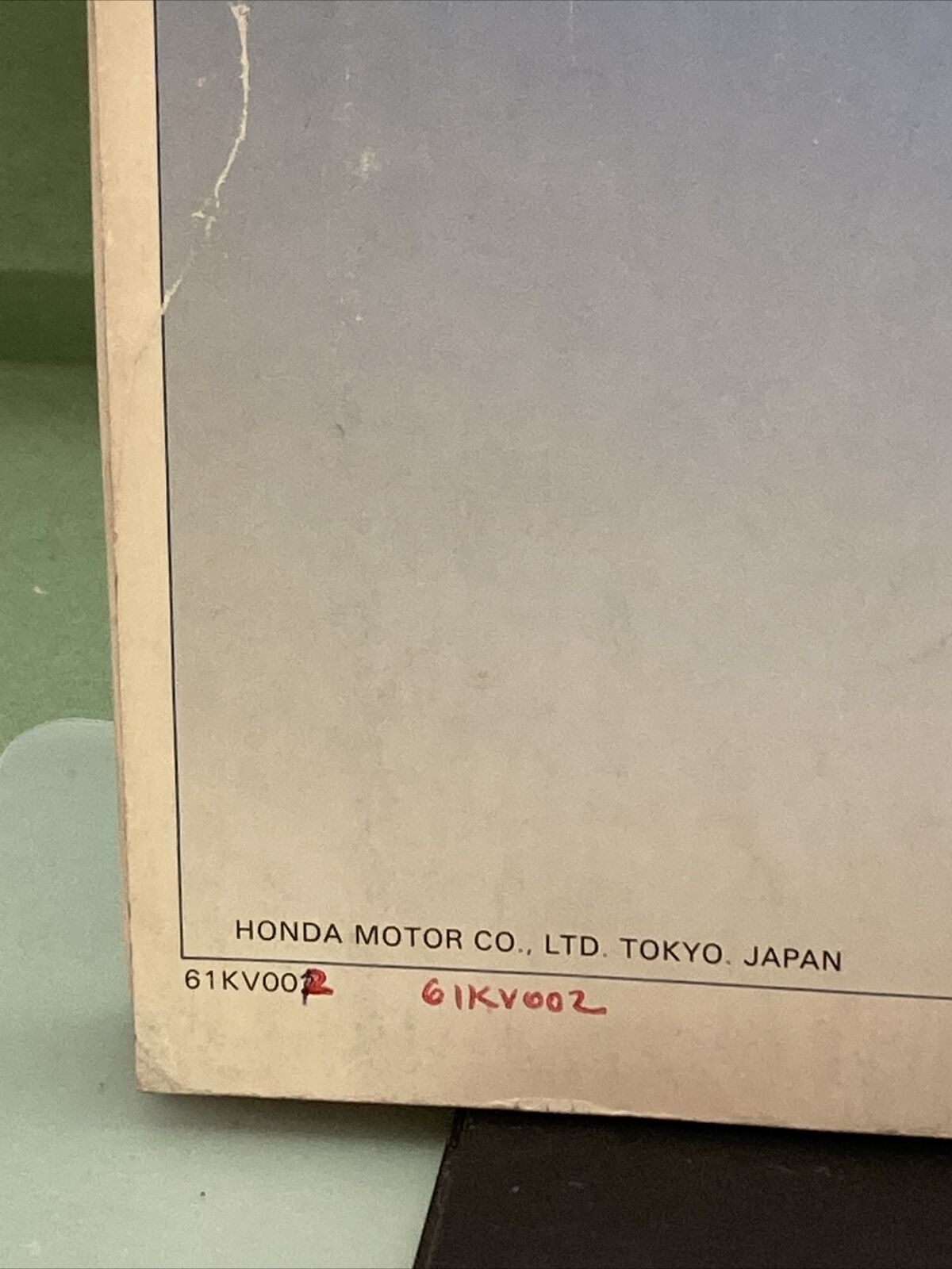 GENUINE HONDA 61KV002 VTR/VTR250 SERVICE MANUAL '88-'90