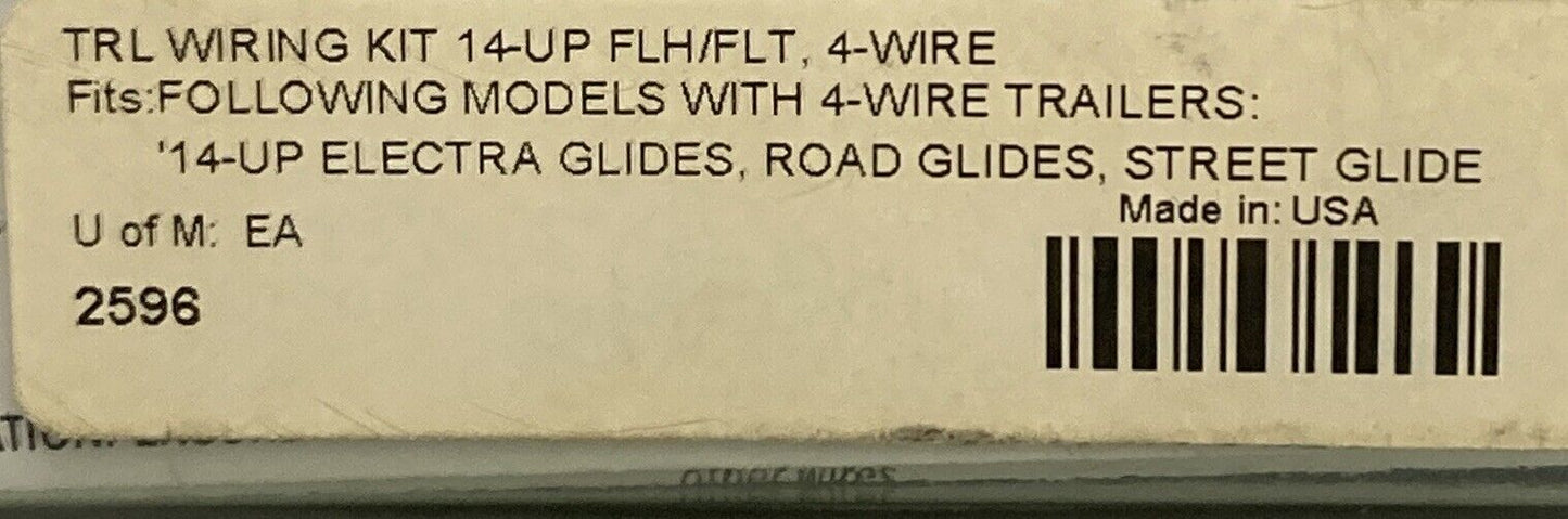 NEW GENUINE KURYAKYN 2596 4 WIRE TRAILER WIRING AND RELAY HARNESS