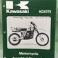 GENUINE KAWASAKI 99931-1056-01 KDX175 MOTORCYCLE ASSEMBLY AND PREP MANUAL 1979