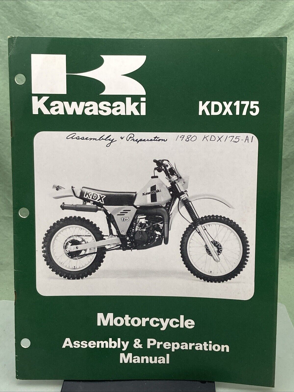 GENUINE KAWASAKI 99931-1056-01 KDX175 MOTORCYCLE ASSEMBLY AND PREP MANUAL 1979