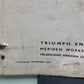 TRIUMPH 99-0903 REPLACEMENT PARTS CATALOGUE PART I UNIT CONSTRUCTION 40 CU. INS.