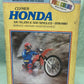 CLYMER M319 HONDA XR/XL250 & 500 SINGLES SERVICE MANUAL 1978-1980