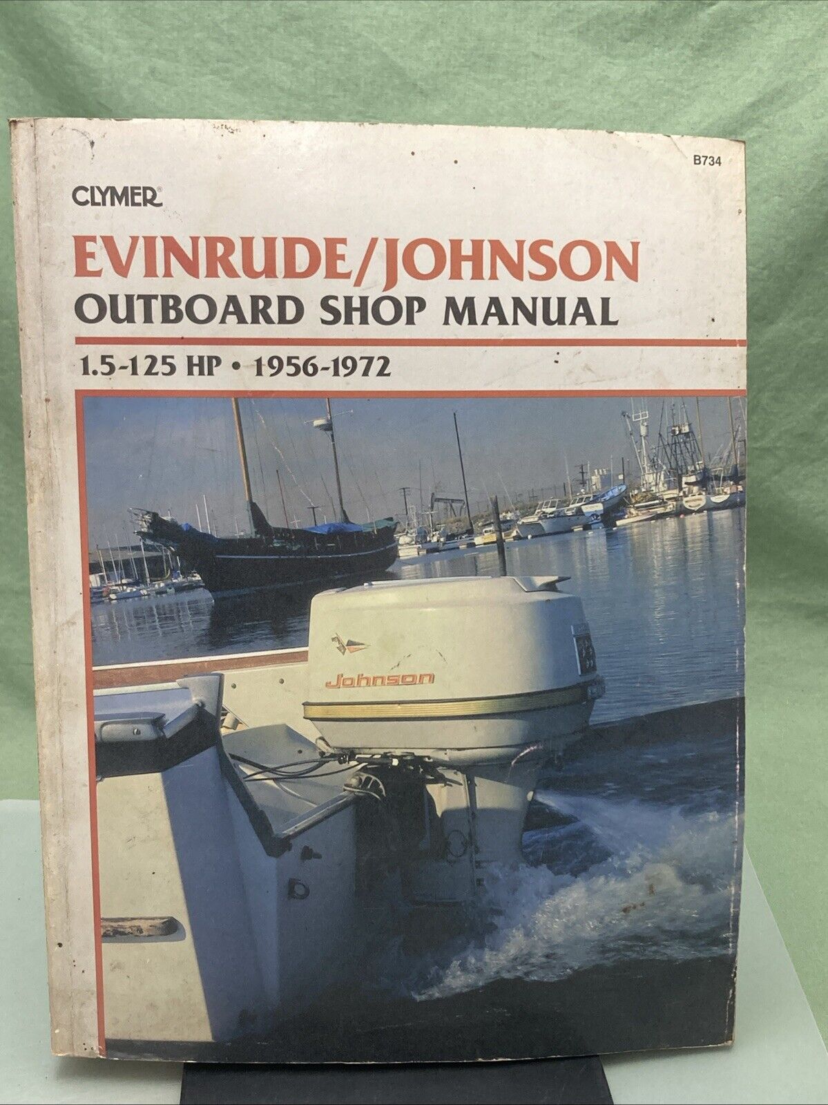 GENUINE CLYMER B734 EVINRUDE/JOHNSON OUTBOARD 1.5-125 HP 1956-1972 SHOP MANUAL