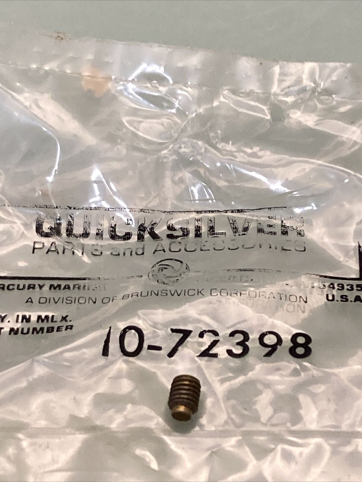 QTY 5 NEW GENUINE MERCURY QUICKSILVER 10-72398 SCREW
