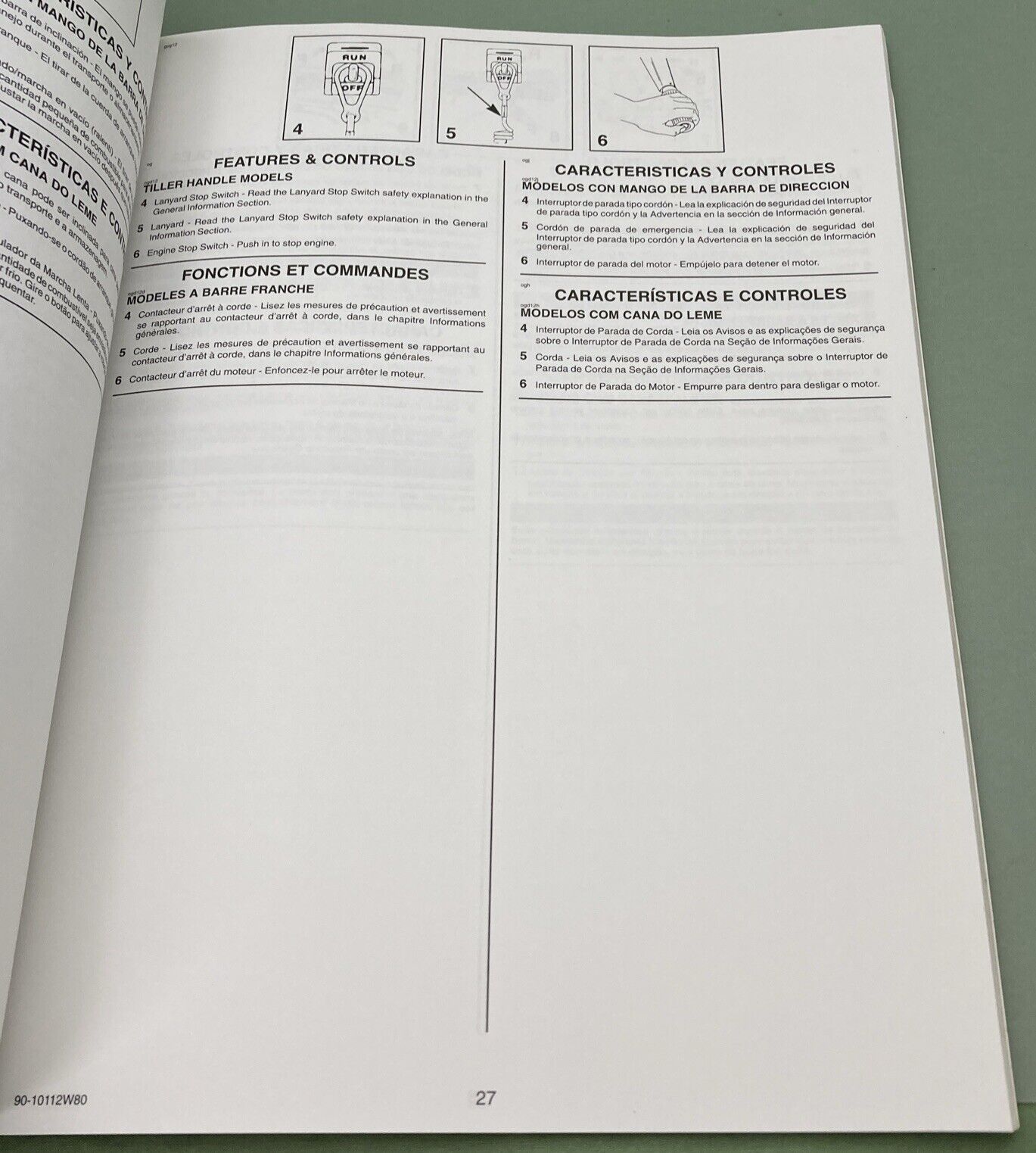 GENUINE MERCURY 90-10112W80 OPERATION & MAINTENANCE MANUAL ENG FREN 20-25 1997