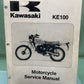 GENUINE KAWASAKI 99924-1011-06 SERVICE MANUAL KE100