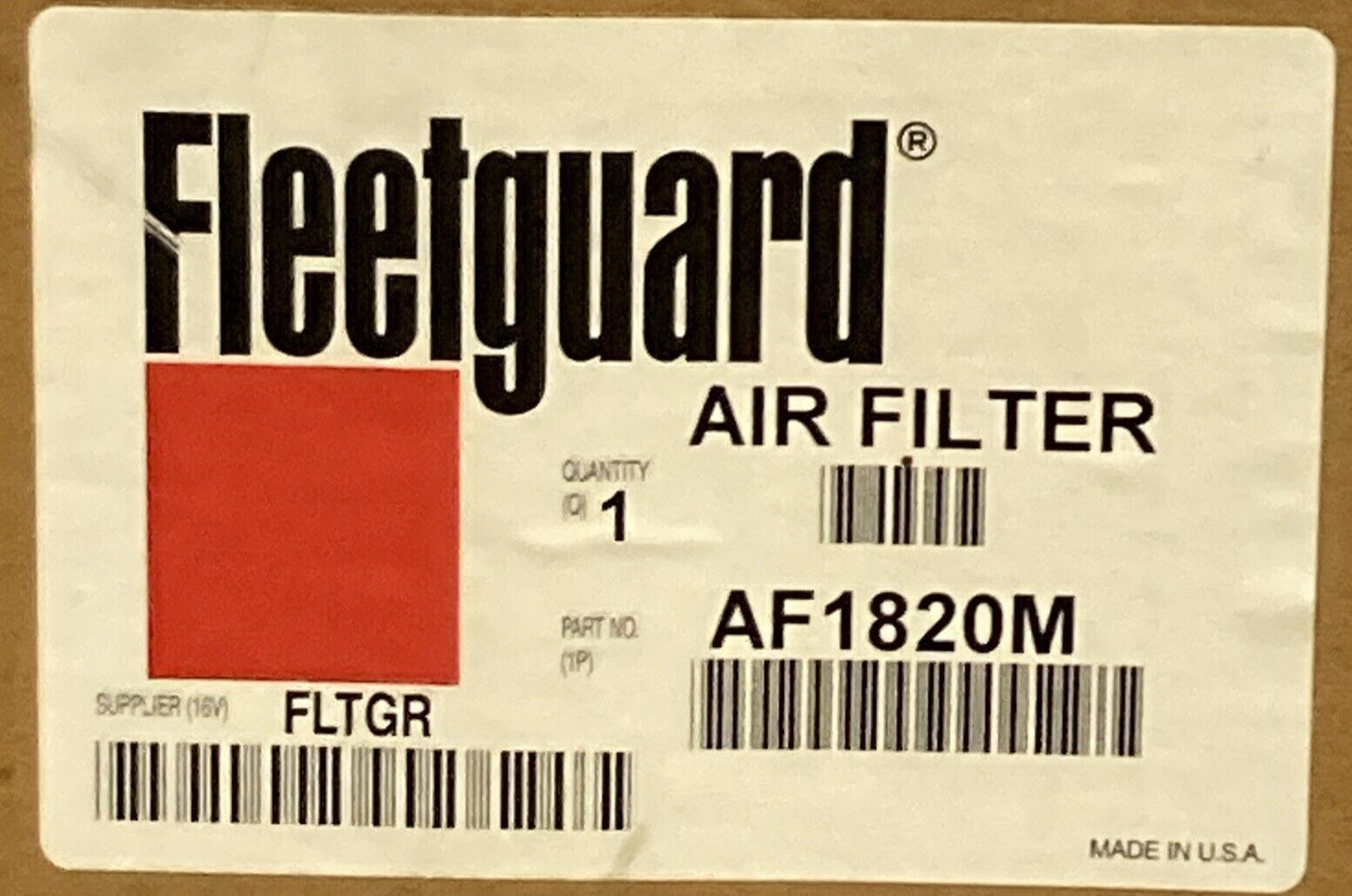 NEW GENUINE FLEETGUARD AF1820M Air Filter - Primary, 9.5 in. (Height)