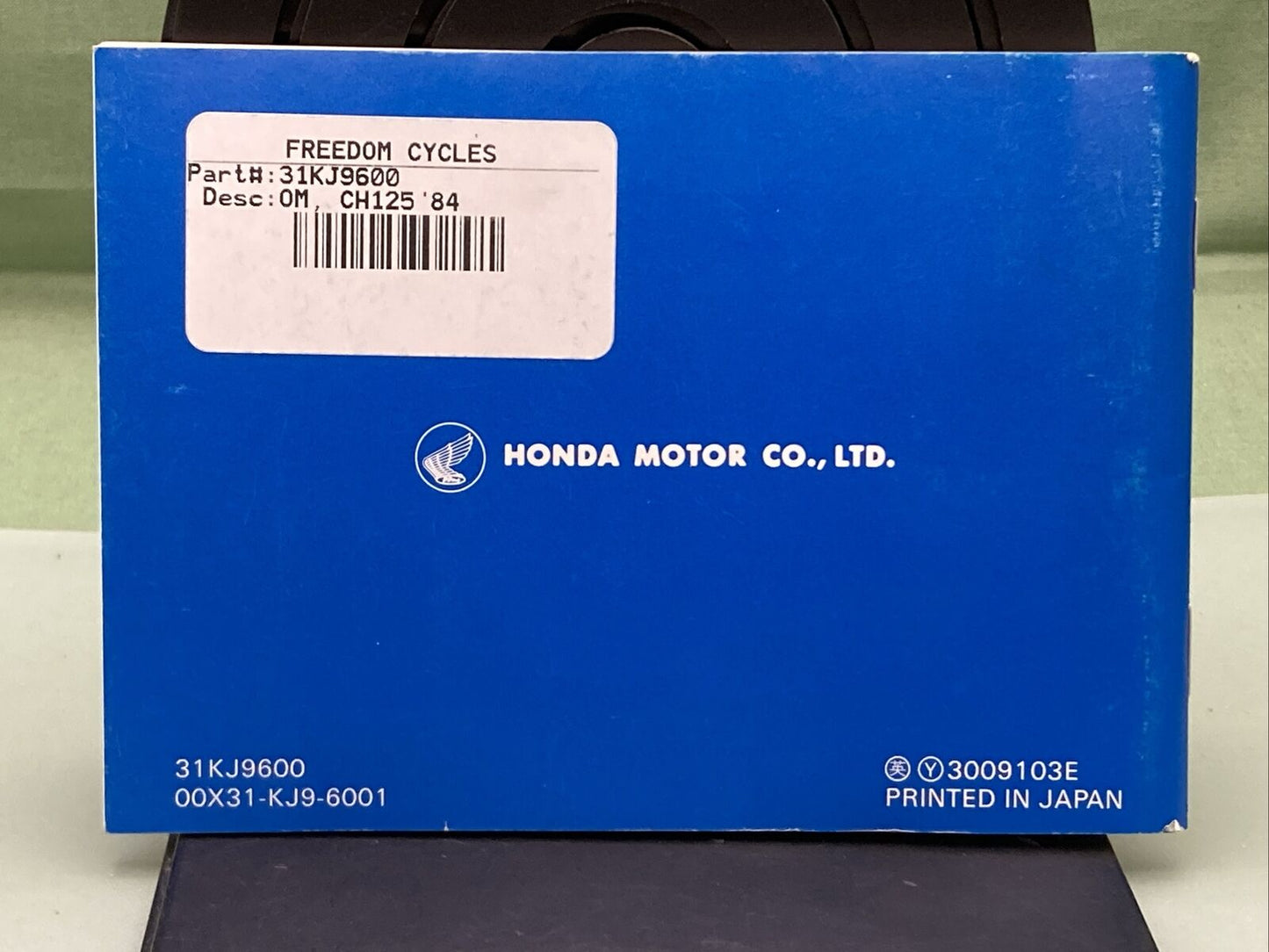 GENUINE HONDA 31KJ9600 CH125 ELITE OWNER'S MANUAL '84