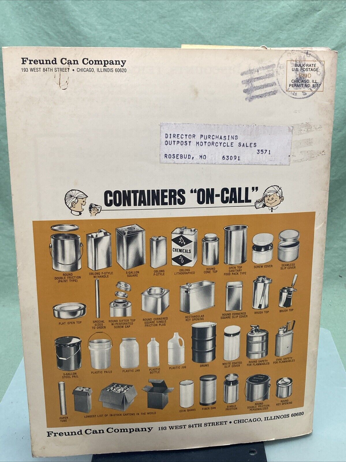 FREUND CAN COMPANY CAN'ALOG 1975 WITH BLANK ORDER FORM