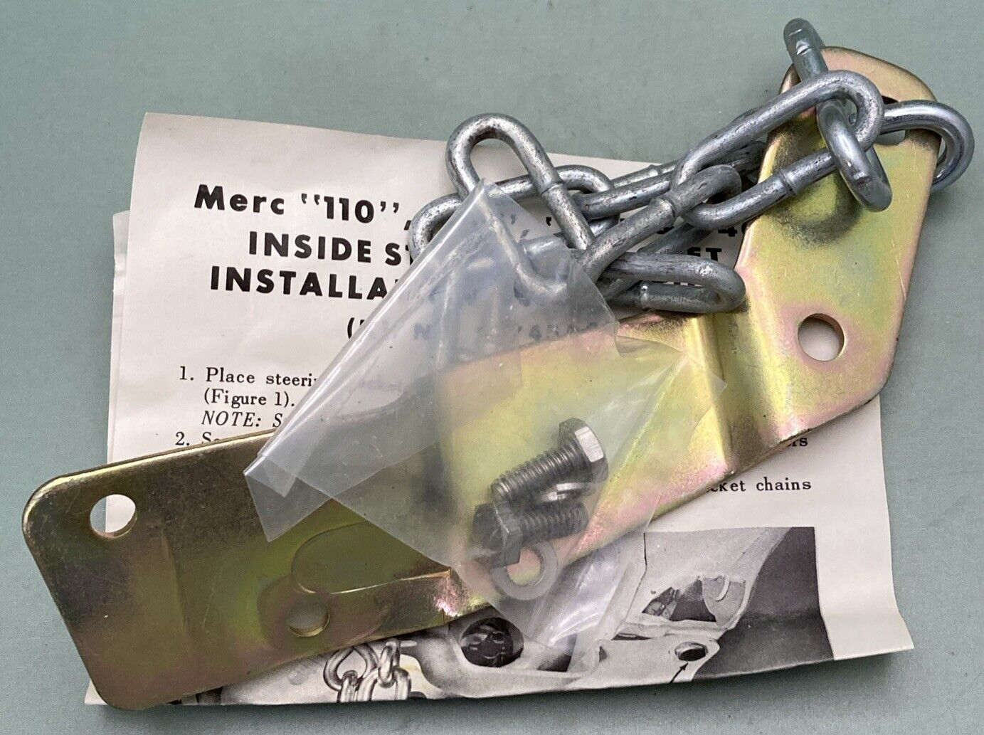 NEW GENUINE MERCURY 34745A 2 STEERING BRACKET ASSEMBLY OUTBOARD 110HP