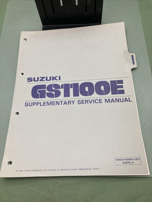 GENUINE SUZUKI 99000-85860-0E3 GS1100E SUPPLEMENTARY SERVICE MANUAL 1981