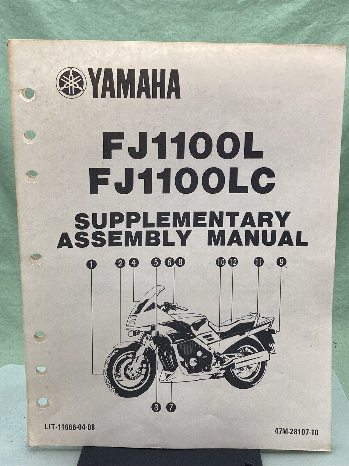 GENUINE YAMAHA LIT-11666-04-08 FJ1100L FJ1100LC SUP. ASSY MANUAL 47M-28107-10