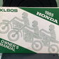 GENUINE HONDA 31195620 XL80S OWNER'S MANUAL '85