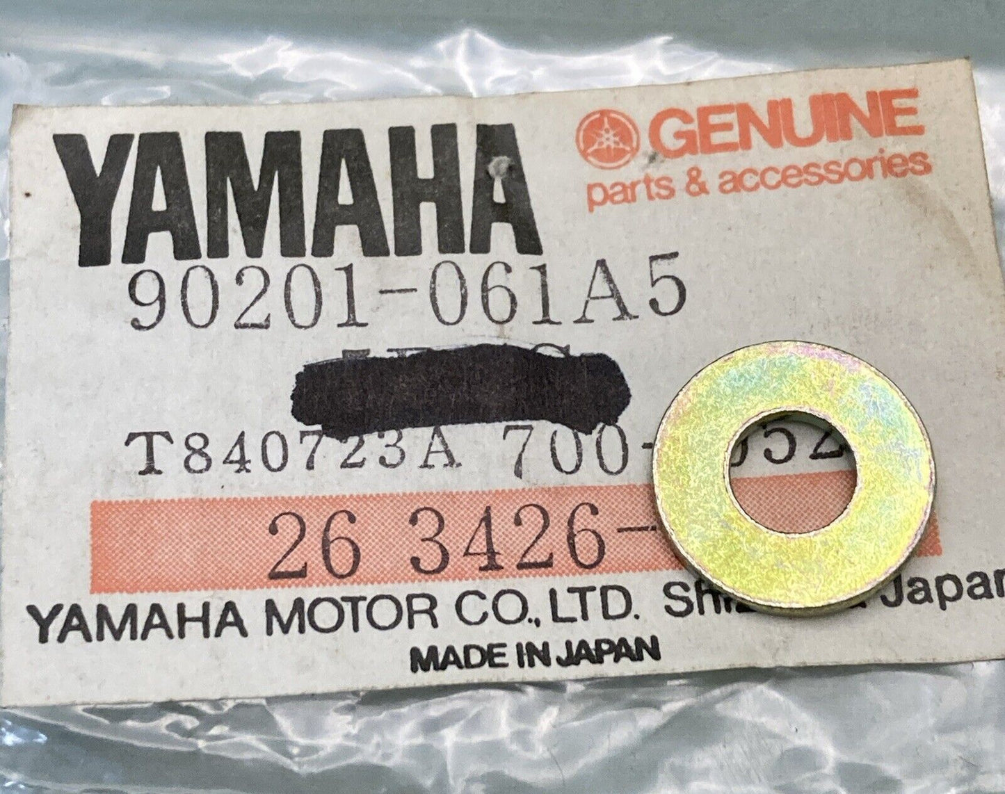 QTY 2 NEW GENUINE YAMAHA 90201-061A5 Washer, Plate