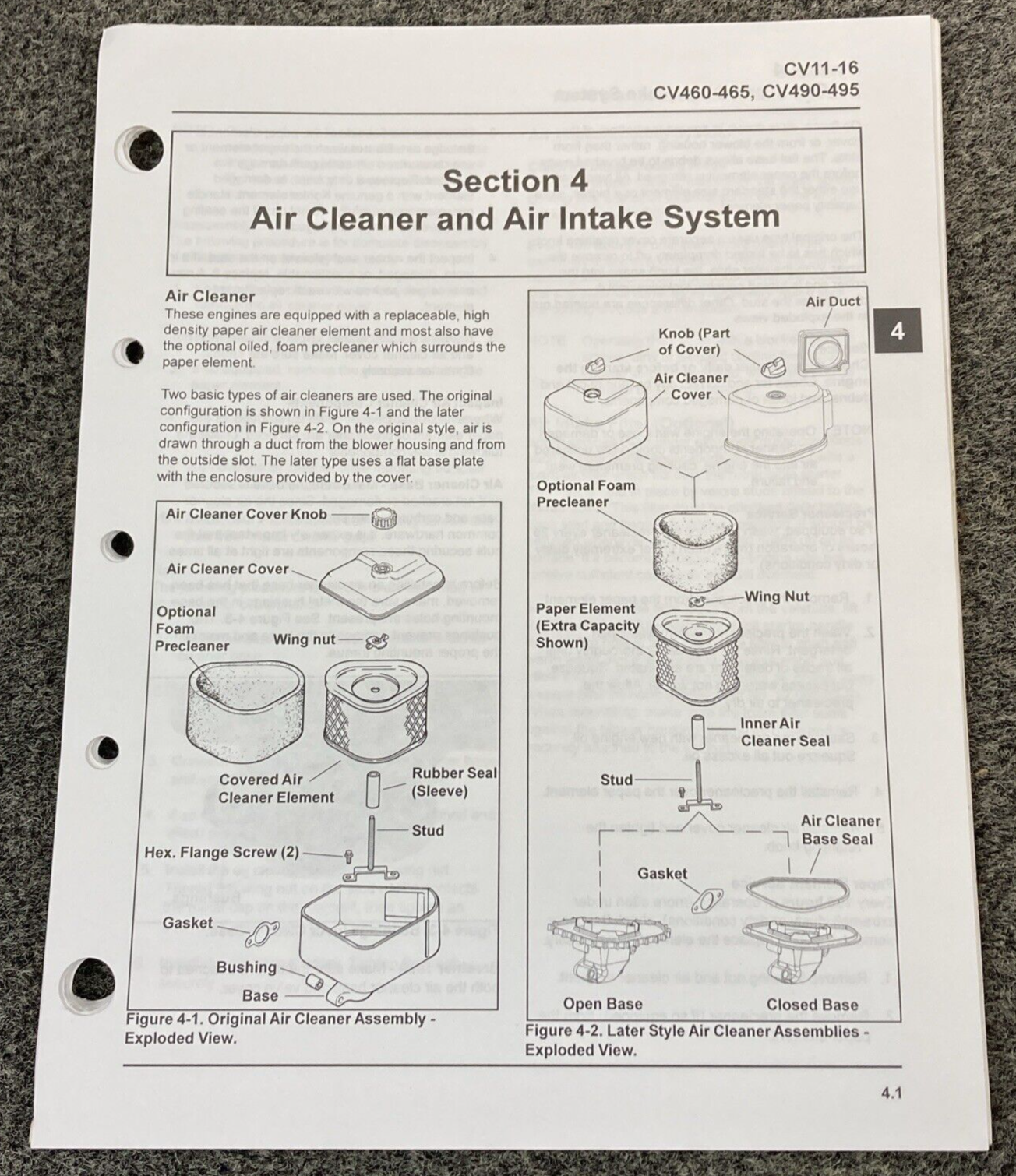 GENUINE KOHLER ENGINES TP-2339-D COMMAND LOOSE-LEAF SERVICE MANUAL