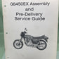 GENUINE SUZUKI MS-6101E-03 GS450EX ASSEMBLY AND PRE-DELIVERY SERVICE GUIDE