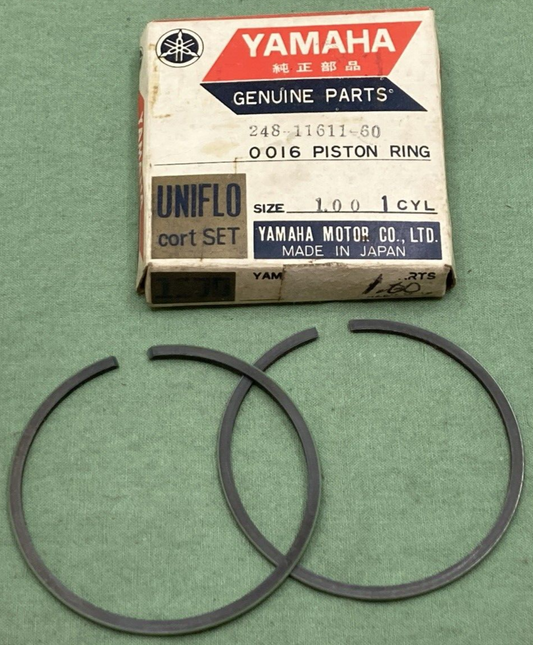 QTY 2 NEW GENUINE YAMAHA 248-11611-60 PISTON RINGS 1.00