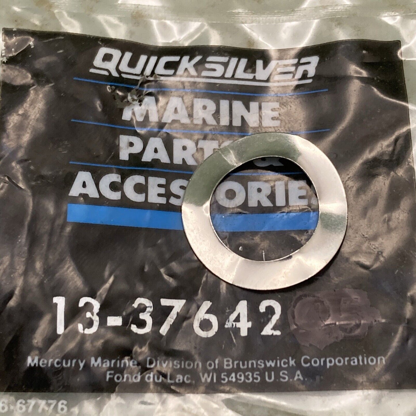 QTY 3 NEW GENUINE MERCURY QUICKSILVER 13-37642 WAVE WASHER BTM CWL OUTBOARD 25HP